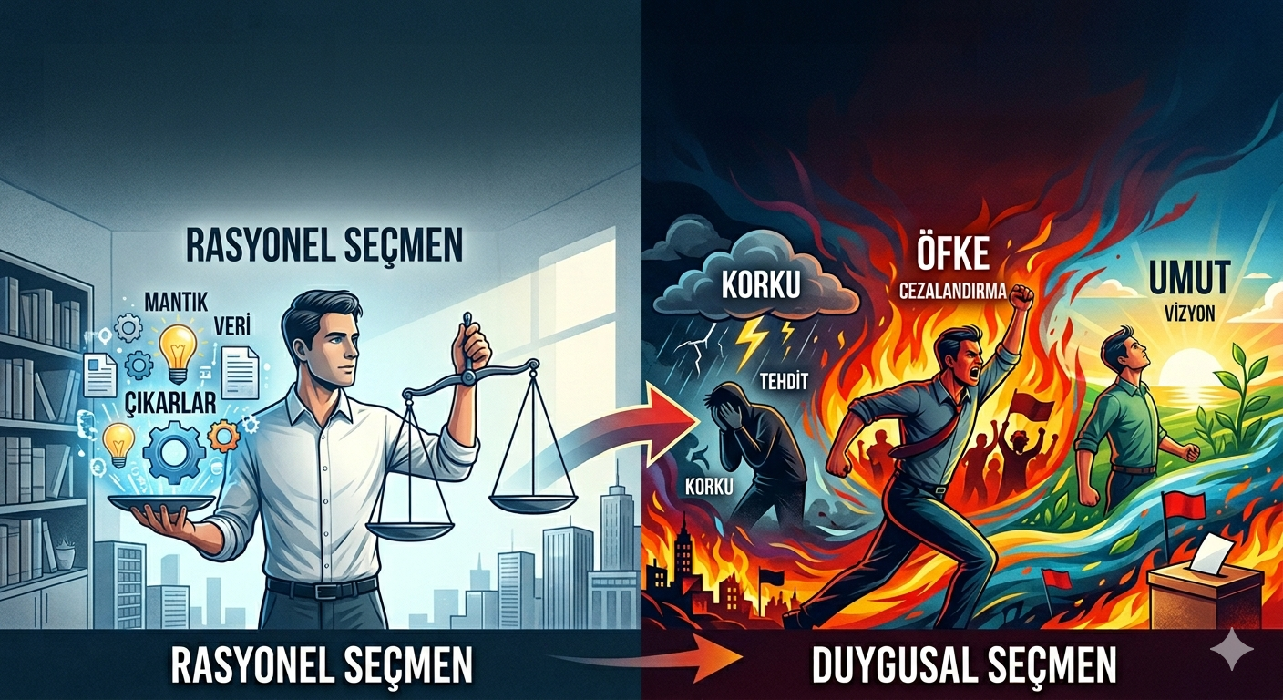 Rasyonel Seçmenden Duygusal Seçmene: Siyasi Kararlarda Korku, Öfke ve Umut Psikolojisi